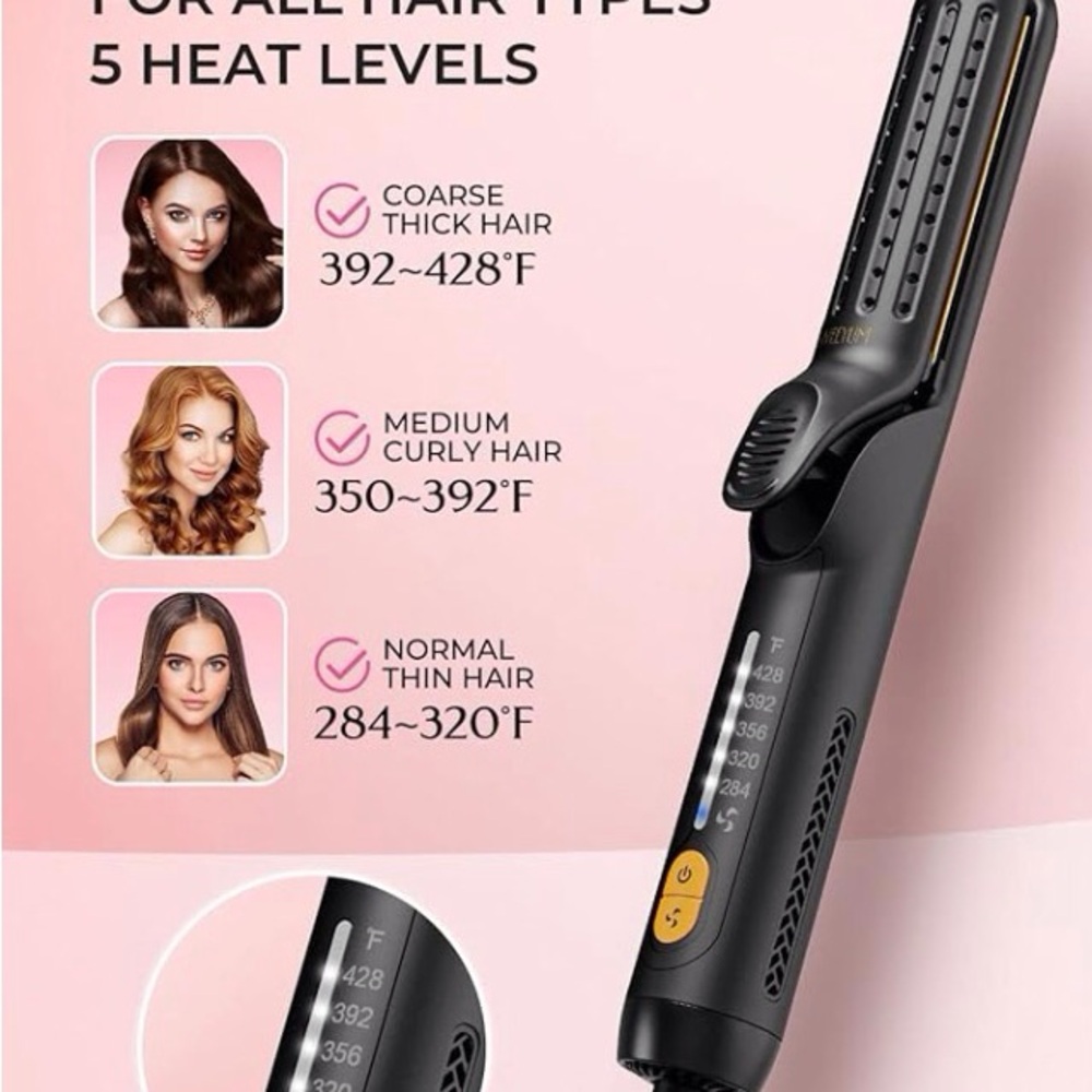 WEEyum flat iron .5 heat level.